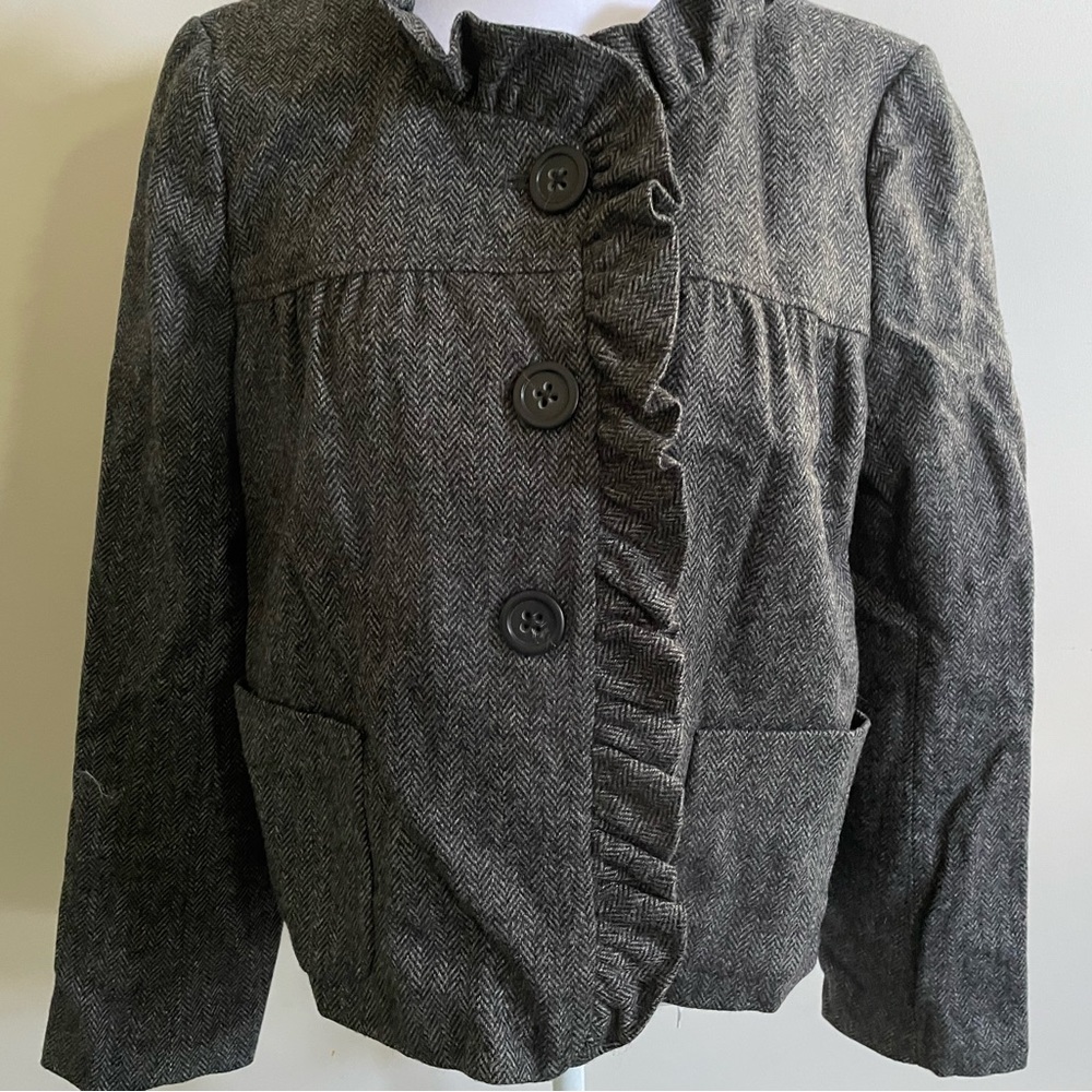 JCrew Women’s 10 Herringbone Wool Coat